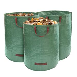mekkapro 3-pack 72 gallons garden bag – reusable yard waste bags, lawn pool garden waste bag, gardening bags, leaf bag lawn bags