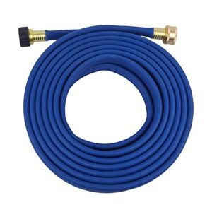 floriax garden flat soaker hose 1/2 in x 25 ft, more water leakage, heavy duty, metal hose connector ends, save 80% water great for flower beds, seedling, landscaping