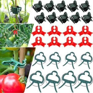 rszbumy 80pcs mixed plant clips variety for tomato, climbing plants support, garden clips for tomato ect, plant training clips, orchid clips