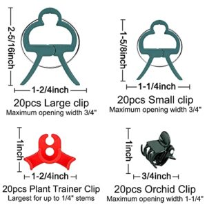 RSZBUMY 80pcs Mixed Plant Clips Variety for Tomato, Climbing Plants Support, Garden Clips for Tomato ect, Plant Training Clips, Orchid Clips