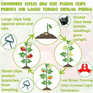 RSZBUMY 80pcs Mixed Plant Clips Variety for Tomato, Climbing Plants Support, Garden Clips for Tomato ect, Plant Training Clips, Orchid Clips