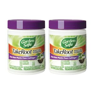 garden safe brand takeroot rooting hormone, helps new plants grow from cuttings, 2 ounces, 2 pack