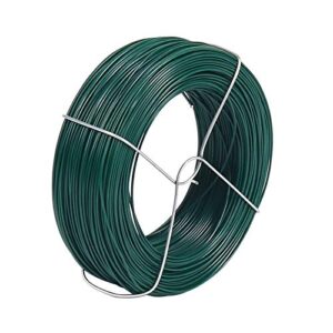 328 feet plant twist tie plastic coated soft garden metal wire 1mm thin for gardening, home, office (green)