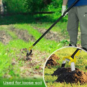 VERNILLA Adjustable Hula Hoe Garden Tool 5.25FT Long Handle Action Hoe Weeding Loop Stirrup Hoe for Weeding and Loosening Soil