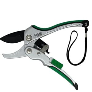 Garden Power Premium Heavy Duty Ratchet Pruning Shears, Professional Hand Pruner Garden Tool, Ergonomic Grip, 8 Inch yard clippers, Quality Carbon Steel with Ratchet Mechanism, ideal for women, senior