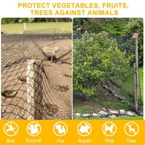 Garden Netting-6ft x 75ft Bird Netting for Garden, Heavy Duty Mesh Reusable Garden Net Protect Fruits Trees Plants Vegetable,Trellis Netting Pond Netting for Birds, Deer, Squirrels, Animals, Black