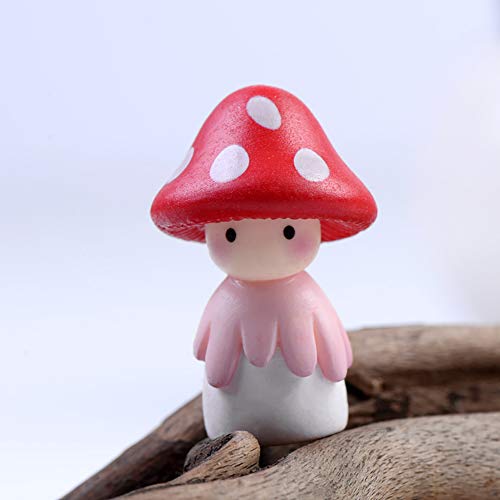 MAOMIA Fairy Mushroom Doll Figurines 4 Pcs Miniature Fairy Garden Micro Landscape Mini Dollhouse Garden Decoration Outdoor Decoration