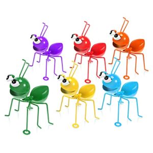6 pcs metal ant garden decor set ant yard wall decor fence hanging decoration cute 3d wall art colorful for indoor bathroom kid’s room outdoor tree porch patio wall sculpture