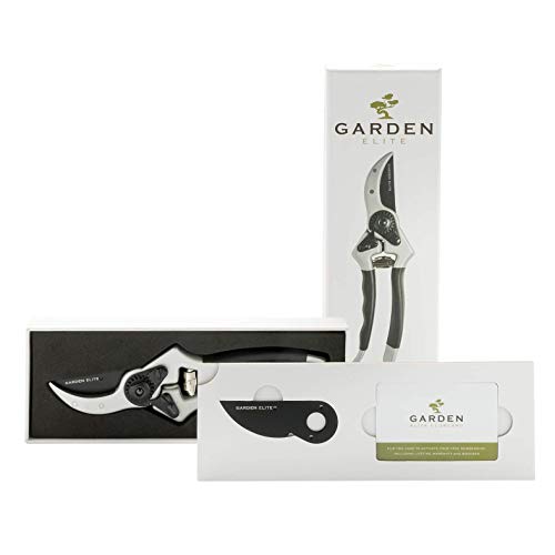 Razor Sharp Bypass Pruning Shears - Lifetime Replacement - Free Extra Blade, Spring & eBook - Japanese Steel - Premium Hand Pruners - Garden Shears - Garden Clippers - Secateurs with Ergonomic Handles