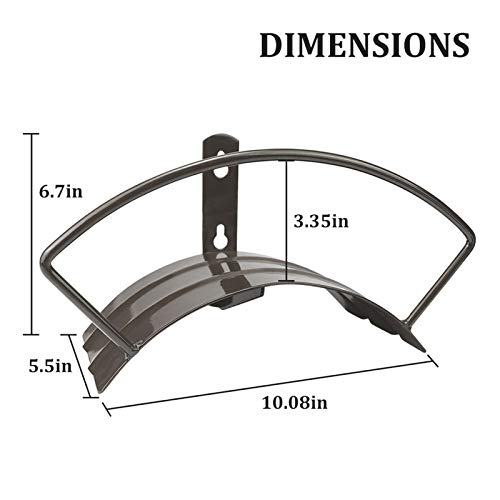 Wall Mounted Garden Hose Holder Hold 125ft 3/4" Hose, Durable and Heavy Duty Rust-Free Hose Hanger for Water Hose, Keep Your Backyard Neat and Clean,Brown