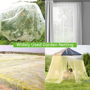 YELUCENS Garden Netting,(9.8ft-19.6ft) Garden Insect Netting Pest Barrier Mosquito Netting for Protect Vegetables Flowers Fruits Plant Covers Netting