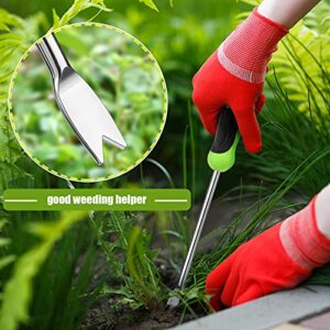 Hand Weeder Tool Garden Weeding Tool Gardening Weeder Tool with Ergonomic Handle, Stainless Steel Garden Lawn Farmland Transplant Gardening Plant Tool（2 Pronged Fork, 2 Pieces）