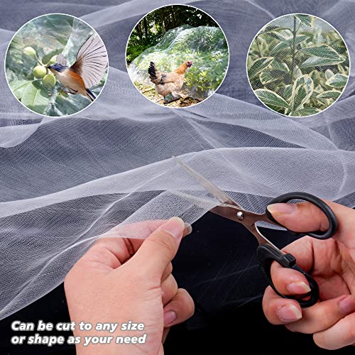 Garden Netting,Mosquito Insect Birds Animals Barrier Protection Net Ultra Fine Garden Mesh Netting Plant Covers for Vegetable Plants Fruits Flowers Trees Greenhouse Row Cover(10×20 Ft)