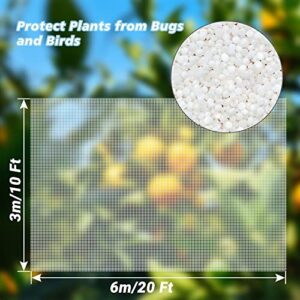 Garden Netting,Mosquito Insect Birds Animals Barrier Protection Net Ultra Fine Garden Mesh Netting Plant Covers for Vegetable Plants Fruits Flowers Trees Greenhouse Row Cover(10×20 Ft)