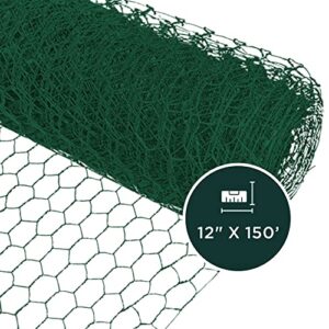 SLS SUPPLY FLORA - Green Florist Netting, Customizable Floral Wire, Steel Wire Mesh Roll, Versatile and Durable Garden Netting, Essential Floral Arrangement Supplies, 12 inches x 150 feet