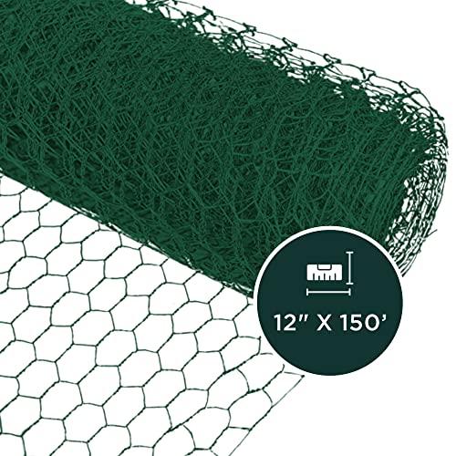 SLS SUPPLY FLORA - Green Florist Netting, Customizable Floral Wire, Steel Wire Mesh Roll, Versatile and Durable Garden Netting, Essential Floral Arrangement Supplies, 12 inches x 150 feet