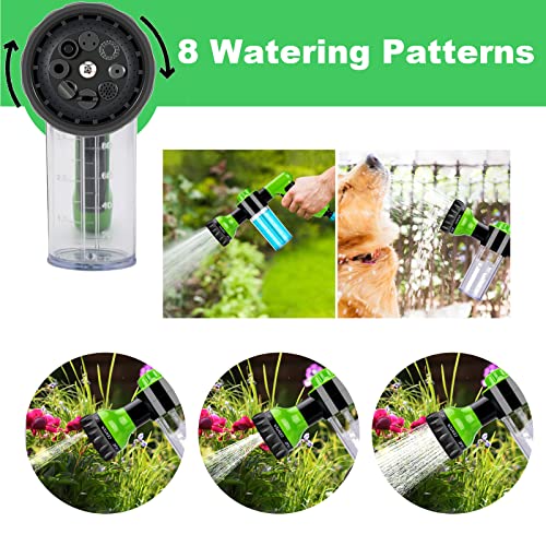 StaiBC Garden Hose Nozzle, High Pressure Water Hose Nozzle Spray Nozzle with 3.5oz Soap Dispenser Bottle Snow Car Wash Foam Gun for Watering Plants, Lawn, Patio, Cleaning, Showering Pet