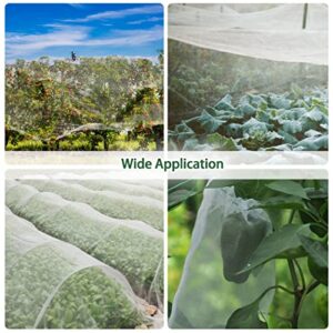 Becko US Garden Netting Plant Covers 10 x 20 Ft, Mesh Netting Pest Barrier for Garden Ultra Fine Mesh Plant Covers Protection