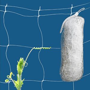 hhthh white trellis netting 5×100 ft heavy duty garden trellis netting polypropylene plant support garden net for climbing vegetables fruits flowers
