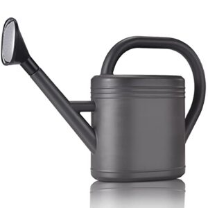 watering can 1 gallon for indoor plants, garden watering cans outdoor plant house flower, gallon watering can large long spout with sprinkler head (grey)