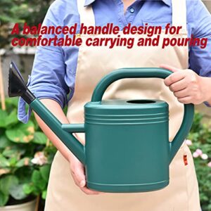 Watering Can 1 Gallon for Indoor Plants, Garden Watering Cans Outdoor Plant House Flower, Gallon Watering Can Large Long Spout with Sprinkler Head (Grey)