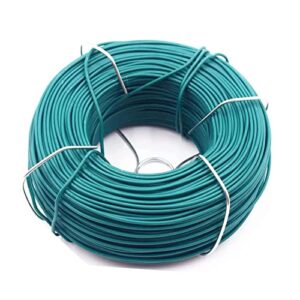 cyauatt 328 feet diameter 0.06″/1.5mm plant twist tie with plastic coated, multipurpose green gardening metal wire,garden plant training wire suitable for gardening ,home and office