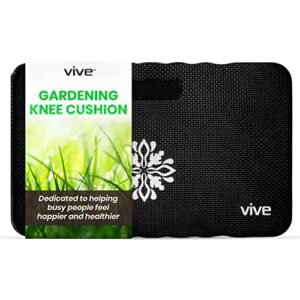 vive extra thick kneeling pad for gardening – firm waterproof knee mat for work, cleaning, bathing baby, or hard wood floors – foam kneeler for yoga, exercise – great garden supplies & accessories