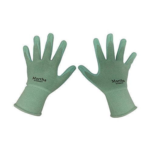 Martha MTS-GLVNP2-M Stewart Nitrile Coated Palm Breathable All-Purpose Non-Slip Garden Gloves