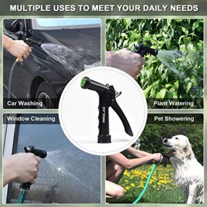 IRRIGLAD Hose Nozzle 2 Pack, Full Size Pistol Grip Water Nozzle Sprayer with Threaded Front, High Pressure Nozzle, Adjustable Spray Water Flow for Watering Plants, Showering Pet, Washing Car, Cleaning