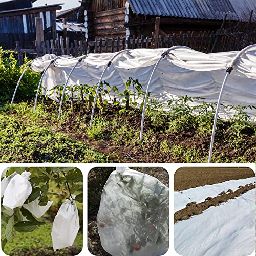 Plant Covers Freeze Protection Floating Row Cover Garden Fabric Cover for Winter Frost Protection Sun Pest Protection and Covers Outdoor Plants 1.5m X 5m (5FT X 16FT)