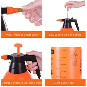 JoyTube 2 PCS Garden Pressure Sprayer 2-Liter Pump Water Sprayer Bottle Portable One-Hand Grip for General Use Cleaning, Washing