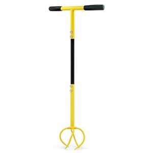 byhagern manual twist tiller with anti-slip handles, garden claw cultivator for loosen soils, gardening bed and plant box