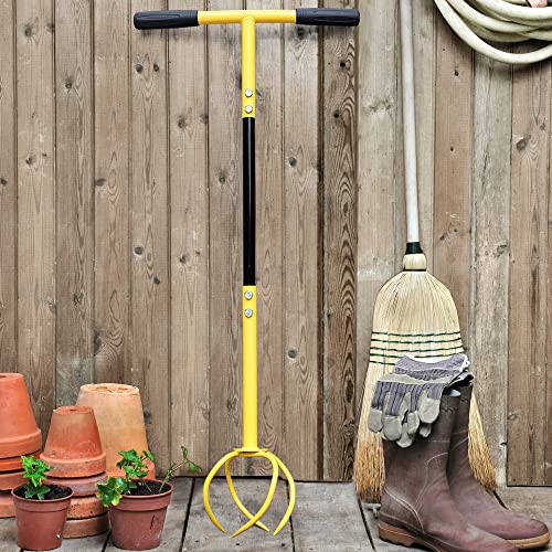 Byhagern Manual Twist Tiller with Anti-Slip Handles, Garden Claw Cultivator for Loosen Soils, Gardening Bed and Plant Box