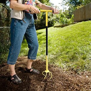 Byhagern Manual Twist Tiller with Anti-Slip Handles, Garden Claw Cultivator for Loosen Soils, Gardening Bed and Plant Box