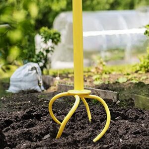 Byhagern Manual Twist Tiller with Anti-Slip Handles, Garden Claw Cultivator for Loosen Soils, Gardening Bed and Plant Box