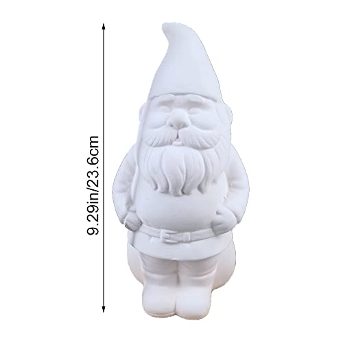 Garden Gnome Statue Paintable Gnome Figurines Ornament Creative Paint Your Own Garden Gnome Craft Activity for Outdoor Children Decorative Ornament