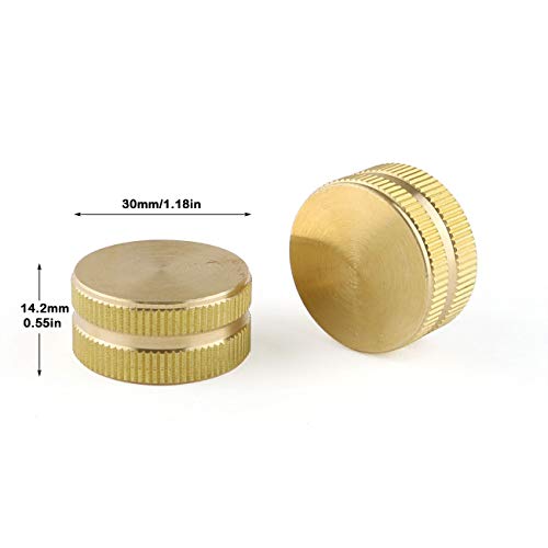 E-outstanding 2PCS 3/4" Brass Garden Hose End Caps with Washers