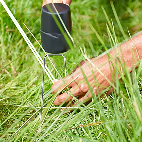 Landscape Staples, 100 Pack Anti-Rust Galvanized Garden Stakes U-Shaped Heavy-Duty Landscape Pins for SOD Anchoring Landscape Fabric Ground Cover Irrigation Tubing & Artificial Turf