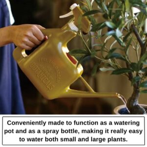 Time Concept Garden Spray Bottle - Olive - Watering Pot and Sprinkler, Multipurpose Plant Mister