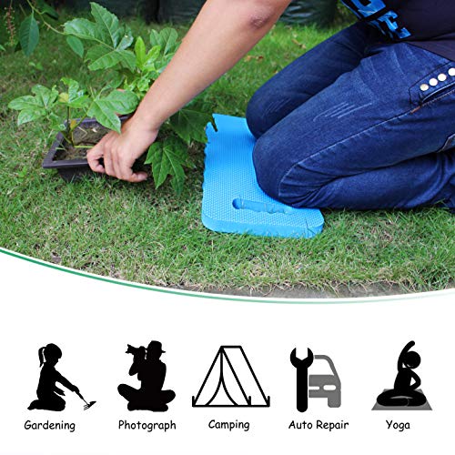 Gardzen 3-Pack Garden Kneeling Cushions - For Gardening, Baby Bath, Yoga, Pilates, Exercise, 16"x8"x1", Blue
