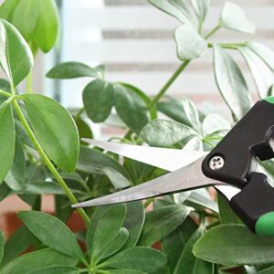 LDK Gardening Hand Pruner Pruning Snip Pruning Shears for Bud, Garden Trimming Scissors with Stainless Steel Curved Blades, 6.5-Inch