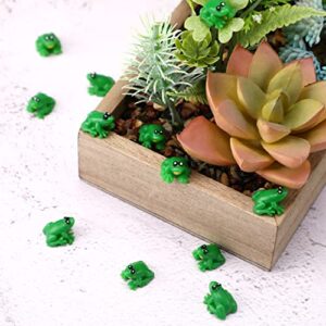 Yardwe 20pcs Resin Mini Frogs Realistic Frog Miniature Figurines Animals Model Cupcake Toppers DIY Crafts Fairy Garden Moss Landscape Terrarium Ornament Accessories