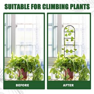 YEXEXINM 4 Pcs Indoor Plant Trellis for Climbing Plants -16inch Garden Metal Trellis for Potted Plants Outdoor Plant Support Stake for Small Planter Flowers Vegetables Rose Vine Pea Ivy