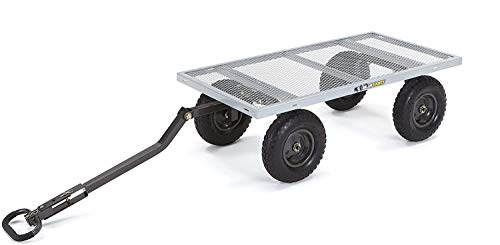Gorilla Carts GOR1001-COM Heavy-Duty Steel Utility Cart with Removable Sides, 1000-lbs. Capacity, Gray