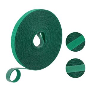 kinglake garden garden hook and loop tapes,1/2” fastening tape cable ties garden vines ties,soft plant twist tie for plant gardening, home, office(total,65.6 feet)
