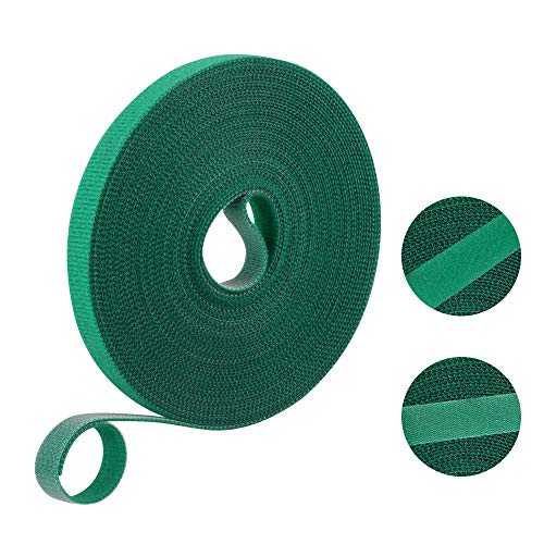 KINGLAKE GARDEN Garden Hook and Loop Tapes,1/2'' Fastening Tape Cable Ties Garden Vines Ties,Soft Plant Twist Tie for Plant Gardening, Home, Office(Total,65.6 Feet)