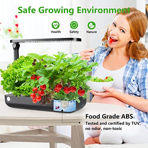 VegeBox Hydroponics Growing System - Support Indoor Grow, Herb Garden kit Indoor, Grow Smart for Plant, Built Your Indoor Garden (Small-Black)