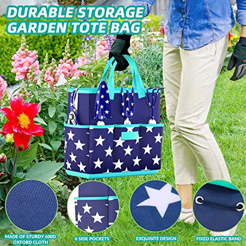 Wosnows Garden Tool Set, National Flag Style Stainless Steel Heavy Duty Gardening Tool Set, with Non-Slip Rubber Gloves, Durable Gardening Hand Tools Bag, Great Garden Tool Kit Gifts for Women and Men