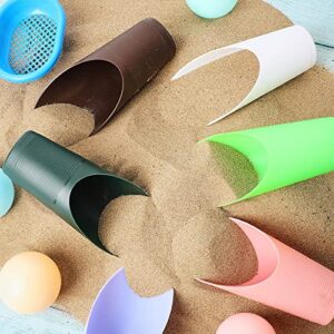 6 Pcs Bonsai Soil Scoops Plastic Garden Shovels Garden Tool Bucket Shovel Colorful Small Mini Potting Scoop for Plant Flower Succulent