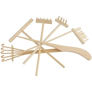 HOZEON 12 PCS Mini Zen Garden Rakes, Bamboo Zen Garden Rake Sets, Professional Sand Zen Garden Tools for DIY, Tranquil Meditation, Rustic Decoration, Gift Giving, Relief